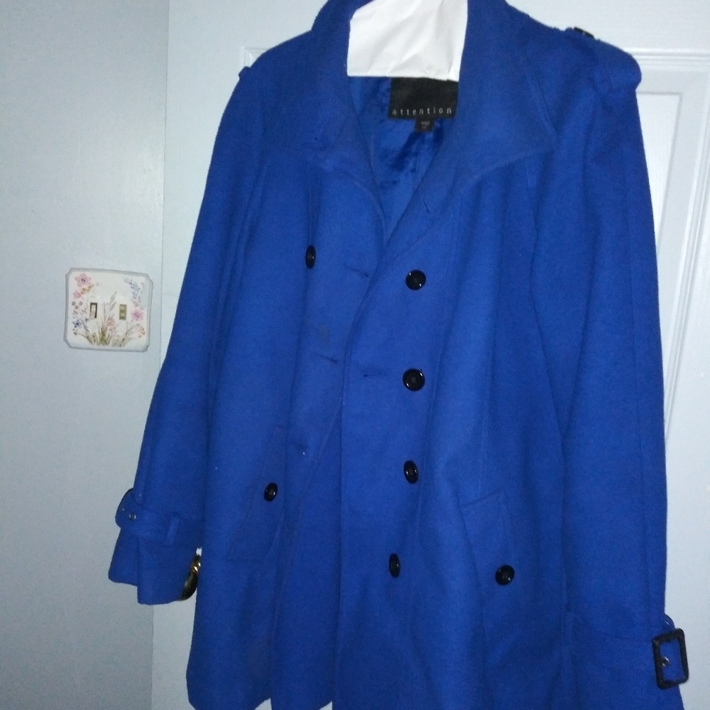 Blue Attention Peacoat